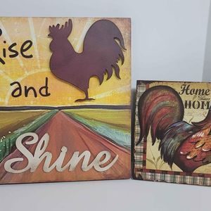 Rooster wall plaques